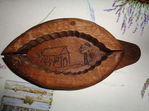 Ancien moule beurre bois - moule,