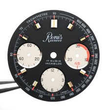 Cadran de montre Valjoux 7736 - RENIS Genève Ø30mm [NOS] (Watch dial)