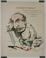 Les gaités de Badinguet ! Circa 1870 Estampe en couleur Politique Caricature