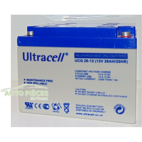 Batterie solaire gel 26ah - gel,