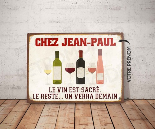 Plaque métal vintage - , bar