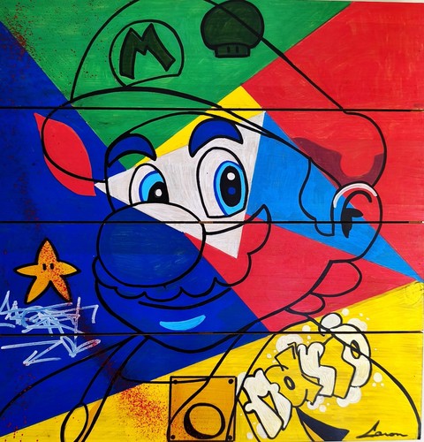 Tableau pop art sur bois - art,