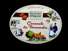 boîte métallique CARAMELS DE NORMANDIE DUPONT D'ISIGNY   - (vide : collector) -