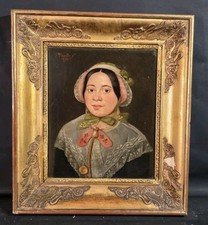 Tableau ancien huile portrait
