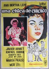 Affiche espagnole UNA CHICA DE CHICAGO Manuel Mur Oti ANA BERTHA LEPE *