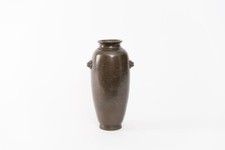 Vase en bronze incrusté