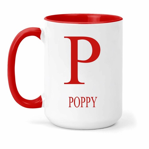 Coquelicot nom initiales - &,