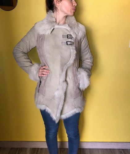 Luxueuse veste peau lainée - en,
