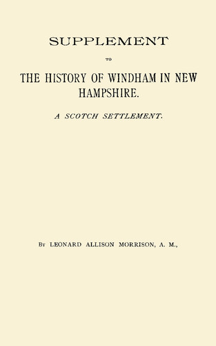 Supplement the history of - the,