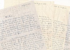 INDOCHINE guerre témoignage officier viet minh 4 lettres autographes signées