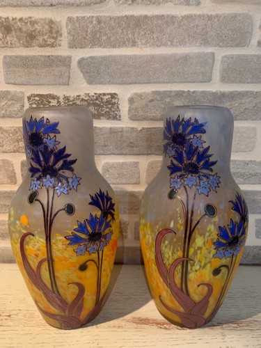 Paire vases legras - de,