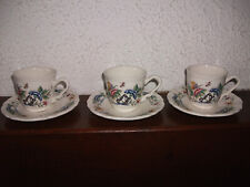 3 TASSES  ROUEN+ SOUCOUPES  "
