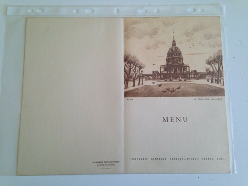 Ancien menu paquebot liberté - ancien,