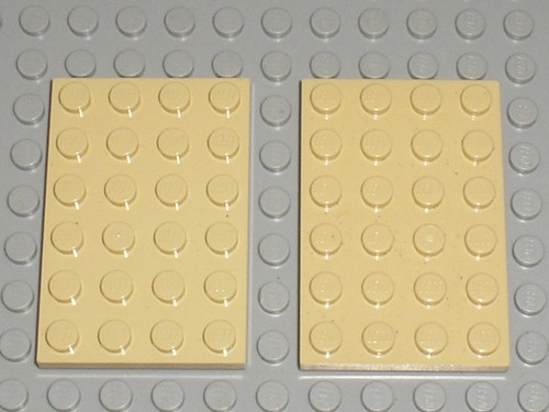 Plaques lego tan plate x - plaques, 6