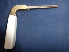 Poignée béquille ancienne porcelaine & laiton Porte Carré de 6