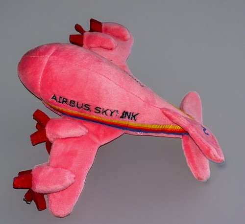 Peluche doudou avion rose - peluche,