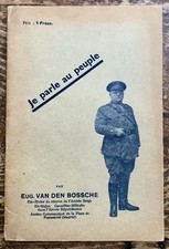 EO brochure 1937 GUERRE D'ESPAGNE E. Van Den Bossche : Je parle au peuple