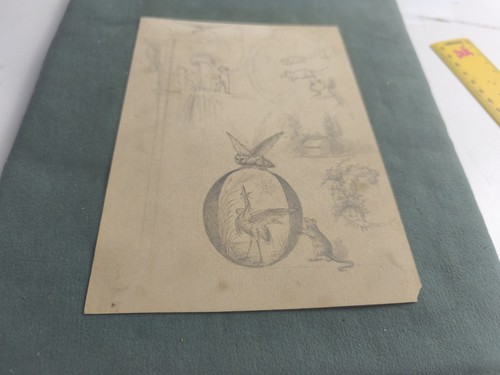 Ancien dessin crayon sujet - ancien, crayon,