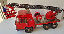 Camion Bernard Pompier Incendie double échelle Joustra jouet ancien en tôle 