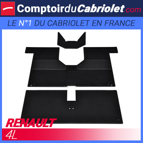 Kit tapis moquette noir 3 - tapis,