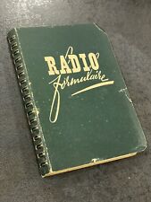 Livre ancien Radio Formulaire
