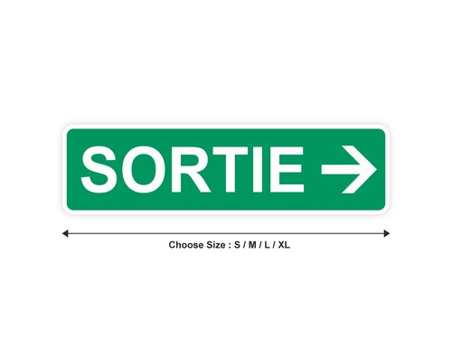 Sticker panneau sortie secours - sticker,