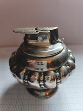 Luxueux briquet de table Vintage en métal argenté 