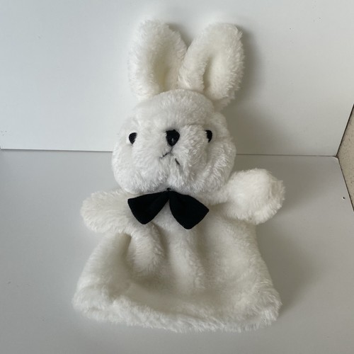 Doudou marionnette lapin blanc - doudou,