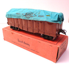 HORNBY "O" WAGON BACHÉ TRAVAUX PUBLICS   Lg 21,5 cm 1956   BON ÉTAT  BOITE