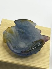 Petit bol à poisson / cadeau Poissons en verre art Daum France Pate de Verre ...
