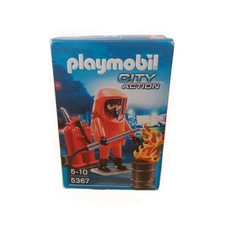 Playmobil City Action 5367: Pompier Avec Combinaison De Feu/ Boîte Neuve 