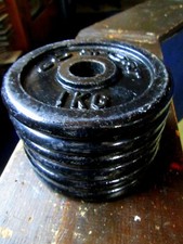 6 POIDS HALTERE 1 Kg GO SPORT noir Musculation Culturisme Bodybuilding Sport !