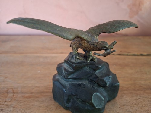 Sculpture aigle bronze - en, sur