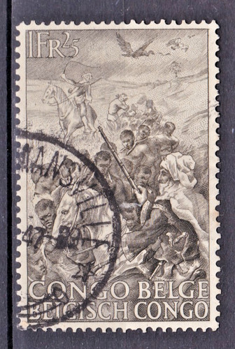 Timbre 1947 congo belge - congo, -obl