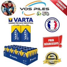 Pile Alcaline 9V 6LR61 9V MN1604 R9 LR22 6A36 640 mAh ( Varta Industrial )