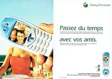 PUBLICITE ADVERTISING 125  2002  SONY ERICSSON  T68i (2pages) téléphone mobile