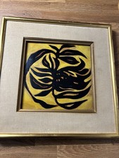 Carreau en céramique émaillée par Jean lurçat années 60