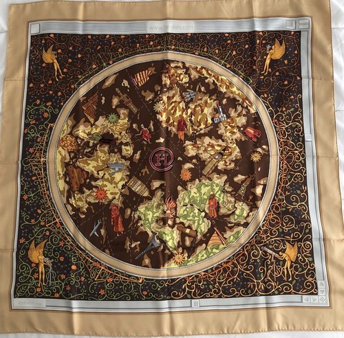 Authentic hermes silk scarf - hermes,