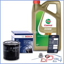 BOSCH FILTRE À HUILE+5L CASTROL EDGE FST 5W-40 POUR RENAULT MEGANE 3 1.5 dCi 09-