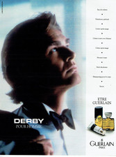 publicité Advertising  0922  1987   Derby  pour Homme Guerlain  ligne soins