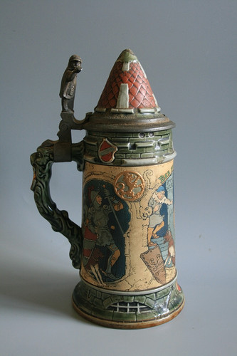 Antique mettlach the thirsty - antique,