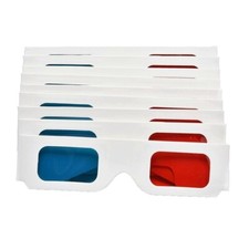 10x Paires de Lunettes 3D Rouge/Cyan Bleu Anaglyphe En Carton Cinéma Film Jeux