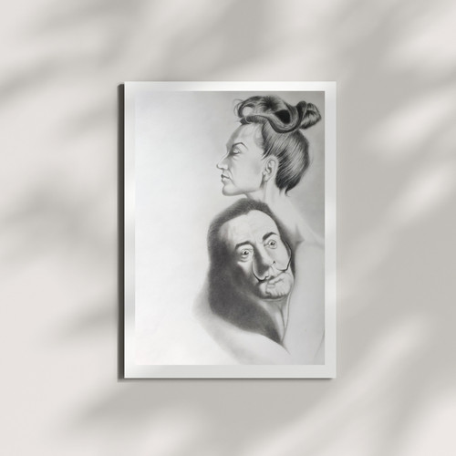 Dessin portrait noir et - portrait, en