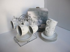 SERVICE CAPPUCCINO avec SUPPORT INOX - état neuf