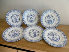 SERIE DE SIX ASSIETTES DESSERT FAIENCE J.VIEILLARD BORDEAUX DECOR MOUSTIER Lot 1