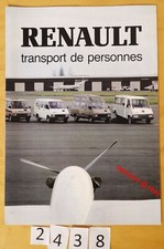 RENAULT TRAFIC MASTER TRANSPORT DE PERSONNES Prospectus 6 pages Fr 198? Minibus