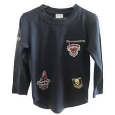 T-Shirts Manches Longues Garçon écussons brodés bleu marine