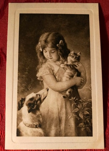 Cpa photogravure enfant au - -,