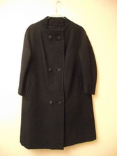 Manteau vintage noir pour femme année 50 fifties  taille 42