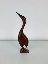 Sculpture d'oiseau en teck, scandinave, années 60, vintage, canard
